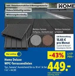Lidl Home deluxe wpc-terrassendielen typ „samana“ Angebot