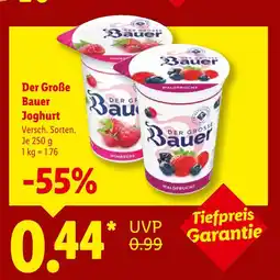 Lidl Bauer der große bauer joghurt himbeere Angebot