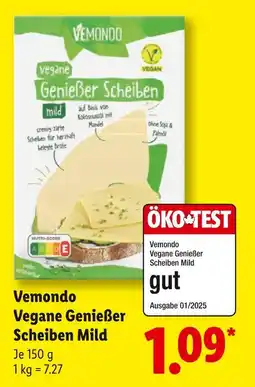 Lidl Vemondo vegane genießer scheiben mild Angebot