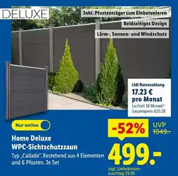 Lidl Deluxe home deluxe wpc-sichtschutzzaun Angebot