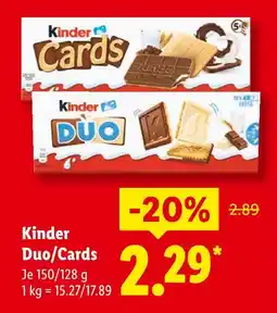 Lidl Kinder cards Angebot