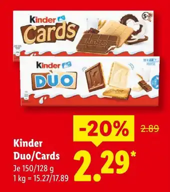 Lidl Kinder cards Angebot