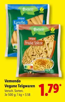 Lidl Vemondo vegane kartoffel-schupfnudeln Angebot