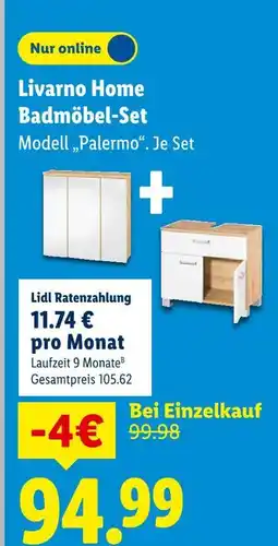 Lidl Livarno home badmöbel-set modell „palermo“ Angebot