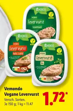 Lidl Vemondo vegane leberwurst Angebot