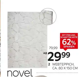 XXXLutz Novel webteppich flower ca. 80 x 150 cm Angebot
