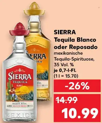 Kaufland SIERRA Tequila Blanco oder Reposado Angebot