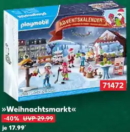 Kaufland Playmobil adventskalender weihnachtsmarkt Angebot