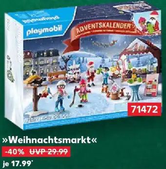 Kaufland Playmobil adventskalender weihnachtsmarkt Angebot