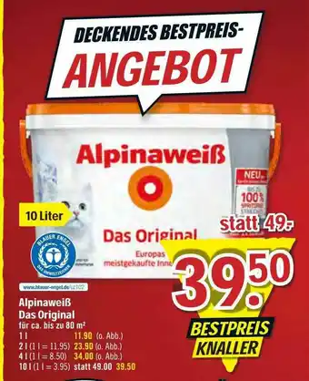 B1 Discount Baumarkt Alpinaweiß Das Original Angebot