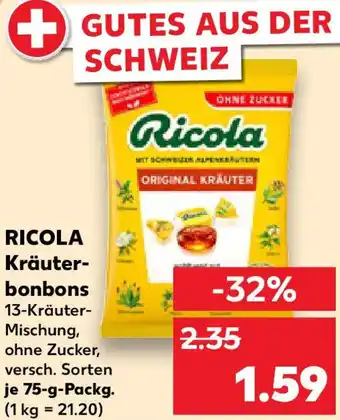 Kaufland RICOLA Kräuterbonbons Angebot