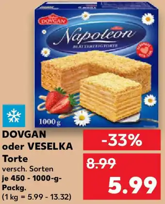 Kaufland DOVGAN oder VESELKA Torte Angebot