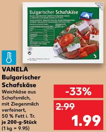 Kaufland VANELA Bulgarischer Schafskäse Angebot