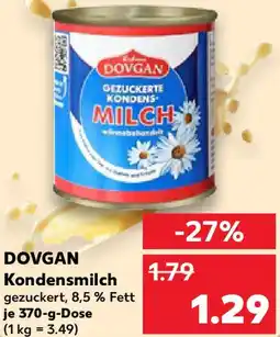 Kaufland DOVGAN Kondensmilch Angebot