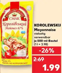 Kaufland KOROLEWSKIJ Mayonnaise Angebot