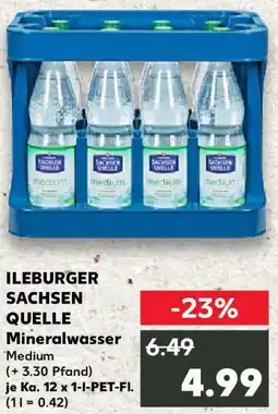 Kaufland ILEBURGER SACHSEN QUELLE Mineralwasser Angebot
