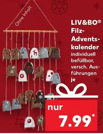 Kaufland LIV&BO Filz Adventskalender Angebot