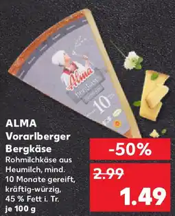 Kaufland ALMA Vorarlberger Bergkäse Angebot