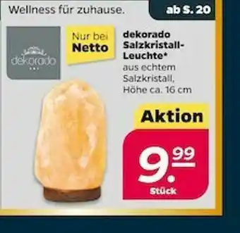 NETTO Dekorado Salzkristall Leuchte Angebot