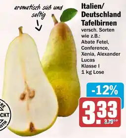 HIT Italien/ Deutschland Tafelbirnen Angebot