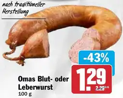 HIT Omas Blut- oder Leberwurst Angebot