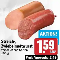 HIT Streich-, Zwiebelmettwurst Angebot