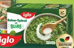 E-Center Iglo Rahm-Spinat mit dem Blubb Angebot