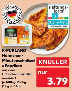 Kaufland K-PURLAND Hähnchen- Minutenschnitzel Paprika Angebot