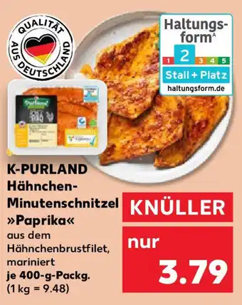 Kaufland K-PURLAND Hähnchen- Minutenschnitzel Paprika Angebot
