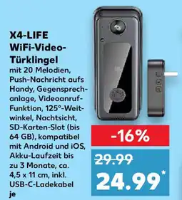 Kaufland X4-LIFE WiFi-Video- Türklingel Angebot