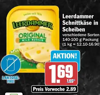 HIT LEERDAMMER Schnittkäse in Scheiben Angebot