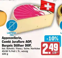 HIT Appenzellerin, Comté Juraflore AOP, Burgeis Stilfser DOP, Angebot