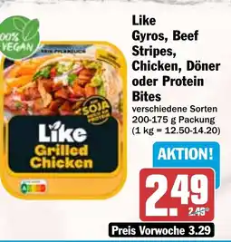 HIT Like Gyros, Beef Stripes, Chicken, Döner oder Protein Bites Angebot