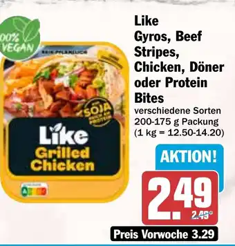 HIT Like Gyros, Beef Stripes, Chicken, Döner oder Protein Bites Angebot