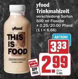 HIT yfood Trinkmahlzeit Angebot