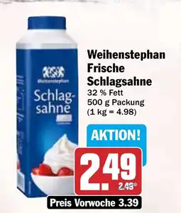 HIT Weihenstephan Frische Schlagsahne Angebot