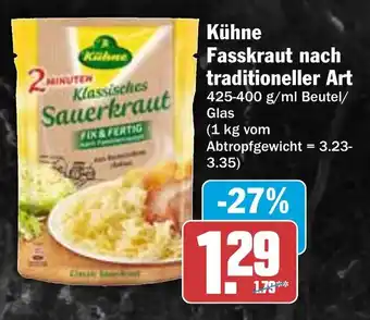 HIT Kühne Fasskraut nach traditioneller Art Angebot