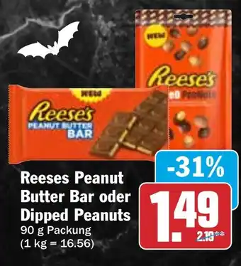 HIT Reeses Peanut Butter Bar oder Dipped Peanuts Angebot
