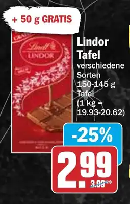 HIT Lindor Tafel Angebot