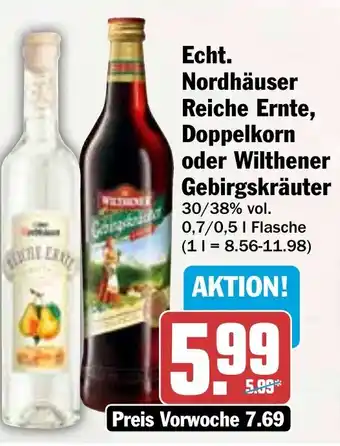 HIT Echt. Nordhäuser Reiche Ernte, Doppelkorn oder Wilthener Gebirgskräuter Angebot