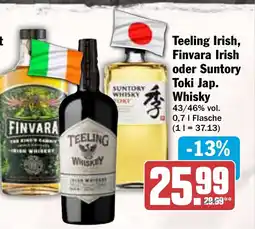 HIT Teeling Irish, Finvara Irish oder Suntory Toki Jap. Whisky Angebot