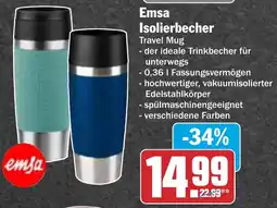 HIT Emsa Isolierbecher Travel Mug Angebot