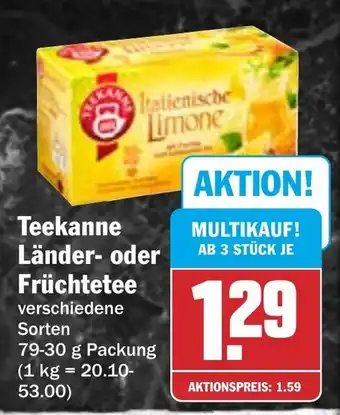 HIT Teekanne Länder- oder Früchtetee Angebot