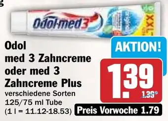 HIT Odol med 3 Zahncreme oder med 3 Zahncreme Plus Angebot