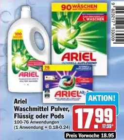 HIT Ariel Waschmittel Pulver, Flüssig oder Pods Angebot