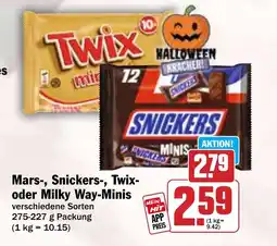 HIT Mars-, Snickers-, Twix- oder Milky Way-Minis Angebot