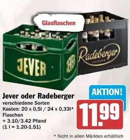 HIT Jever oder Radeberger Angebot