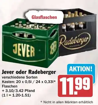 HIT Jever oder Radeberger Angebot