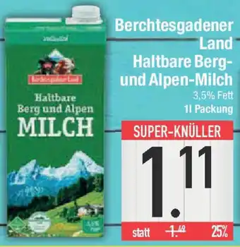 E-Center Berchtesgadener Land Haltbare Berg- und Alpen-Milch Angebot