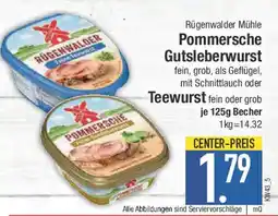 E-Center Rügenwalder Mühle Pommersche Gutsleberwurst Teewurst Angebot